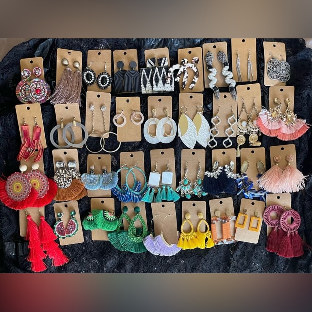 Colorful Statement lot of 36 Earrings